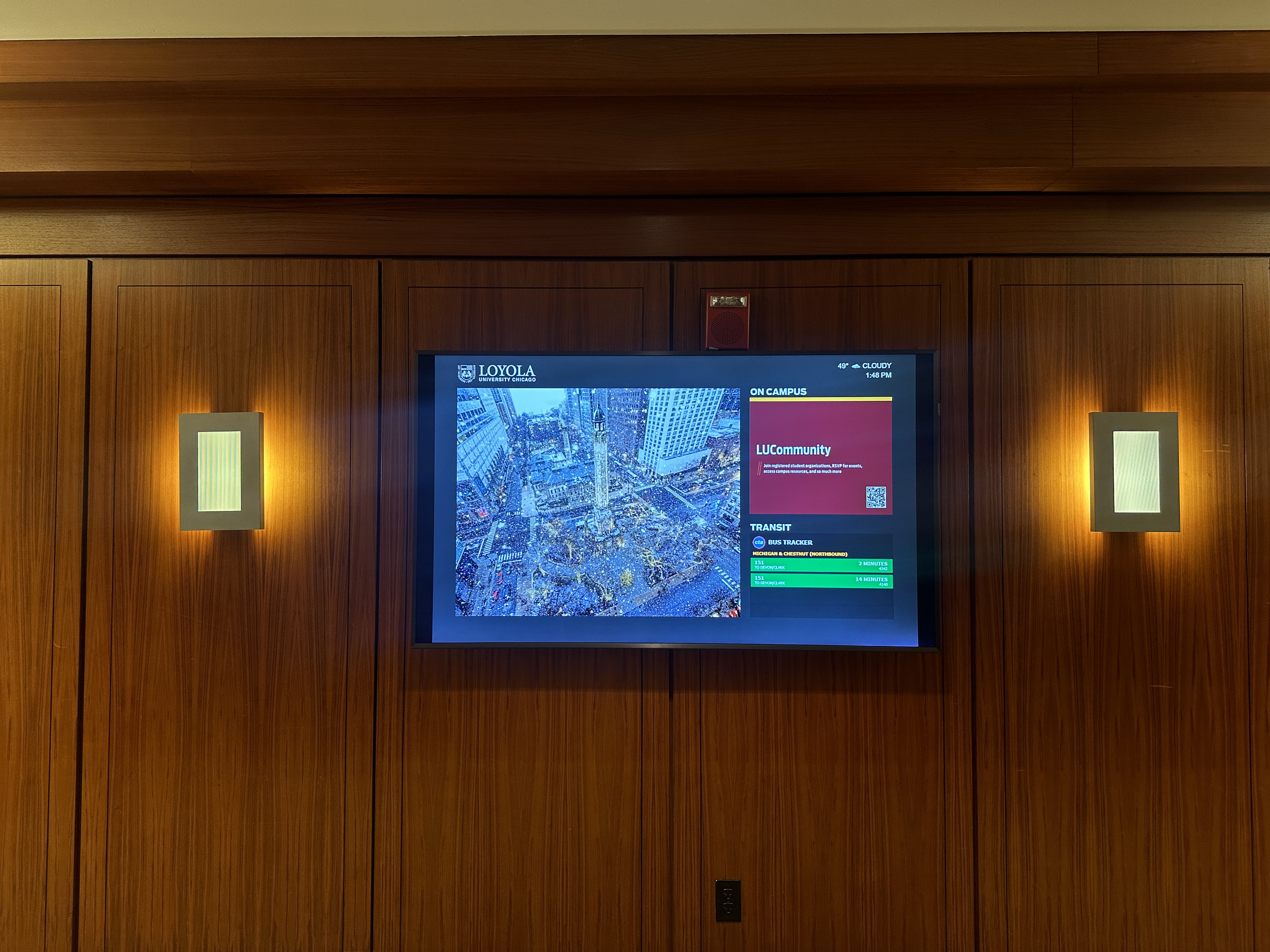 Lewis Towers 1st Floor Elevator Area Digital Signage